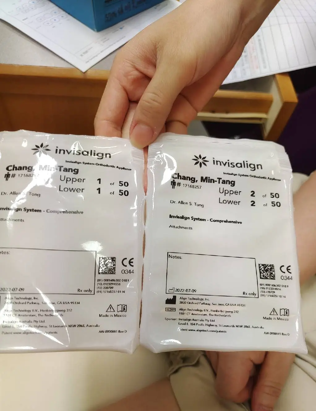 上誠牙醫|隱適美|張先生牙齒矯正計畫分享 8 隱適美牙套背面