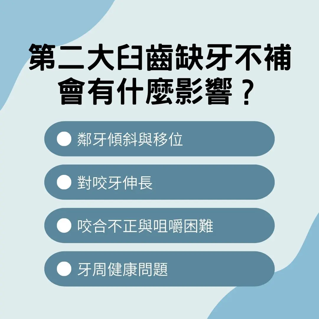 第二大臼齒拔掉不補可以嗎?第二大臼齒拔掉補救方法全解析 2 說明第二大臼齒缺牙不補會有什麼影響?