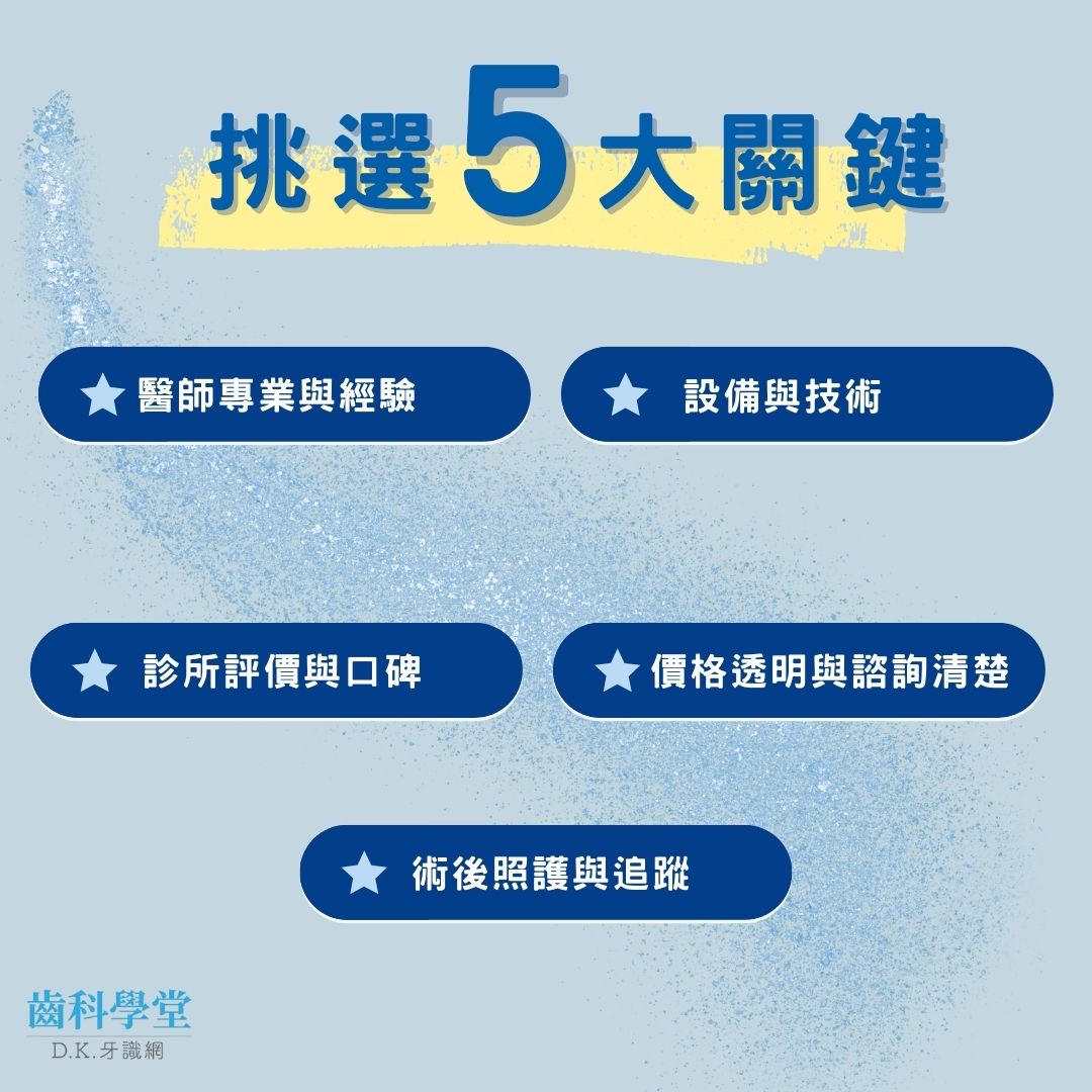 台北植牙怎麼選才不踩雷?7間台北植牙推薦診所讓植牙之路不再受阻 1 挑選5大關鍵